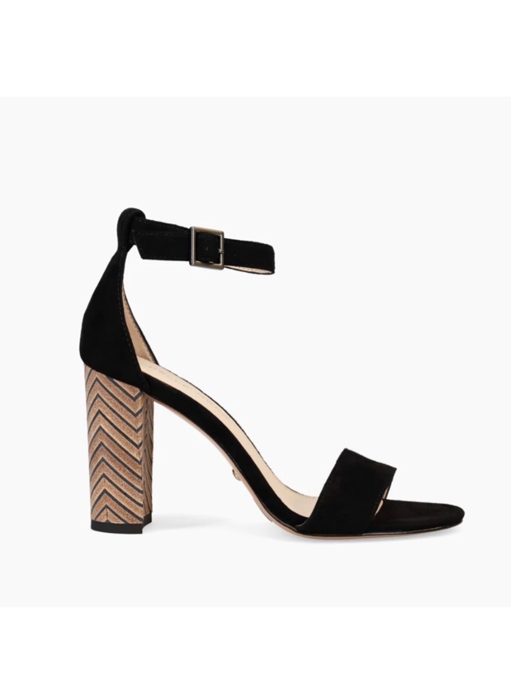 Pelle Moda Black BONNIE MID HEEL Sandals